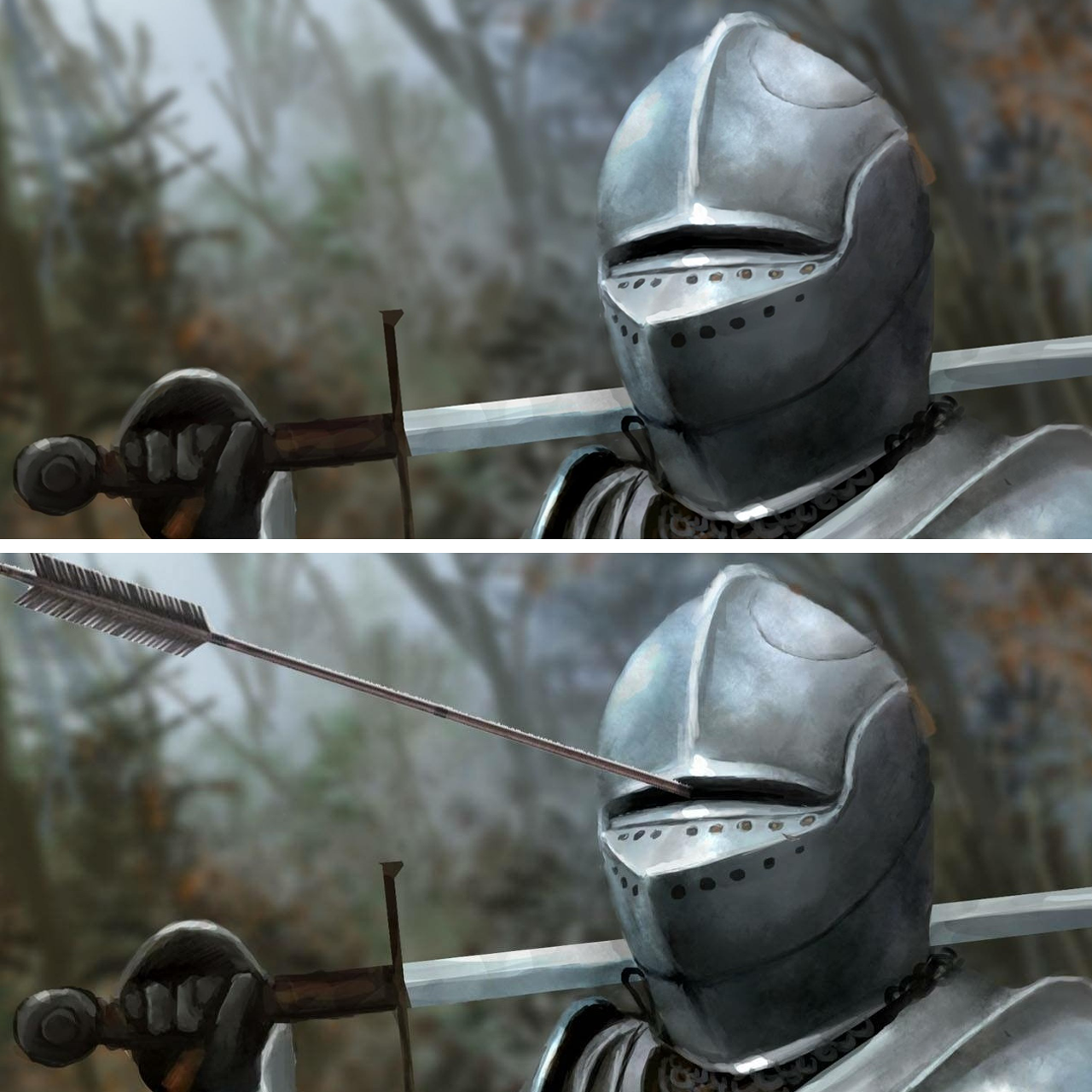 High Quality Knight Arrow Blank Meme Template