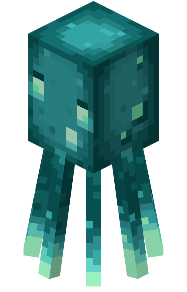 High Quality Minecraft glow squid Blank Meme Template