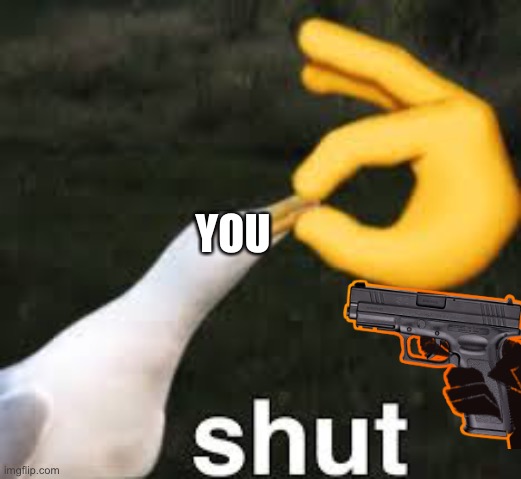 Shut Bird | YOU | image tagged in shut bird | made w/ Imgflip meme maker