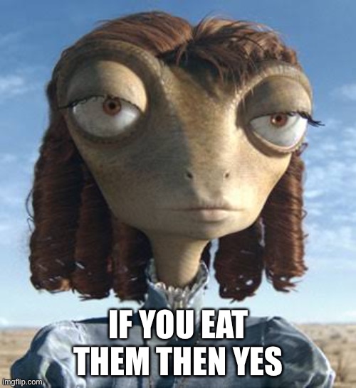 Rango IF YOU EAT THEM THEN YES image tagged in rango made w/ Imgflip meme m...