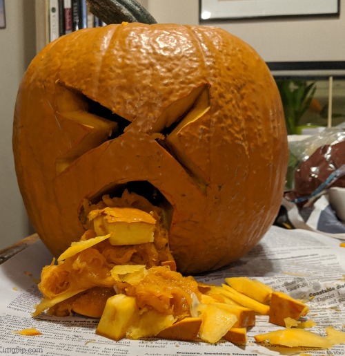 Happy Halloween! | image tagged in barfing pumpkin | made w/ Imgflip meme maker