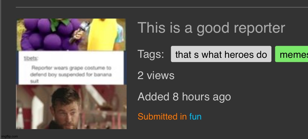 One of my memes wasn't submitted for 8 hours. | made w/ Imgflip meme maker