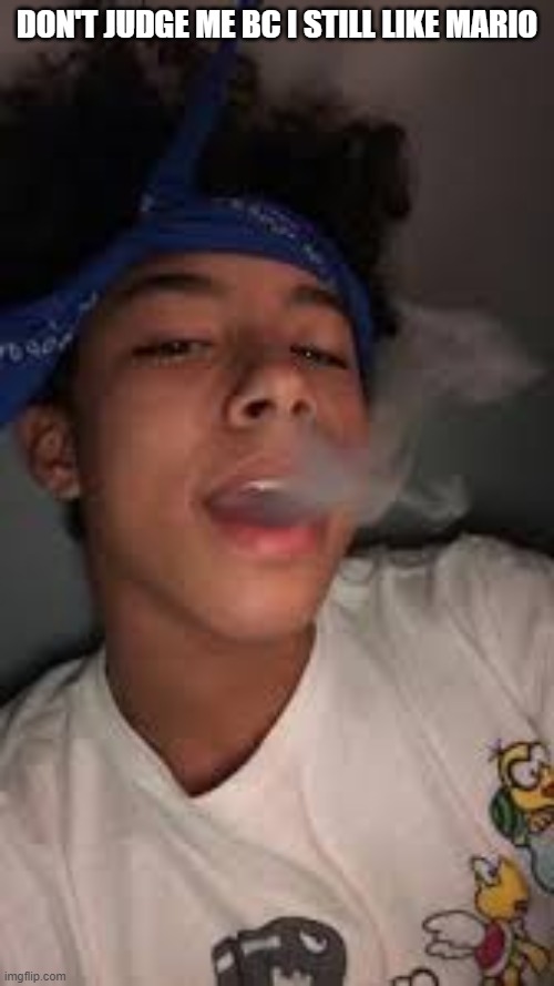 face reveal bc why not.   the smoke is from a de-stressor | DON'T JUDGE ME BC I STILL LIKE MARIO | image tagged in face reveal | made w/ Imgflip meme maker