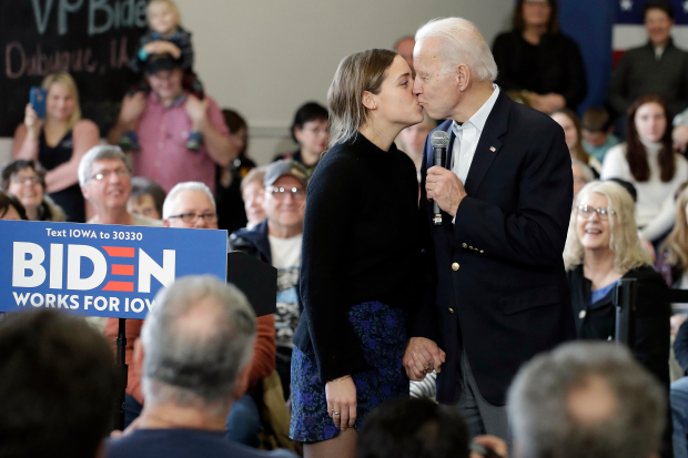 Joe Biden kisses his 19-year old granddaughter on the lips Blank Meme Template