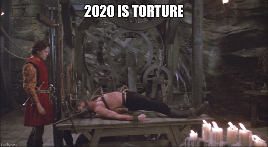 Princess Bride Torture | 2020 IS TORTURE | image tagged in princess bride torture | made w/ Imgflip meme maker