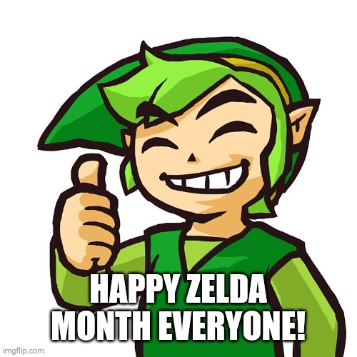 image tagged in happy link,zelda month | made w/ Imgflip meme maker