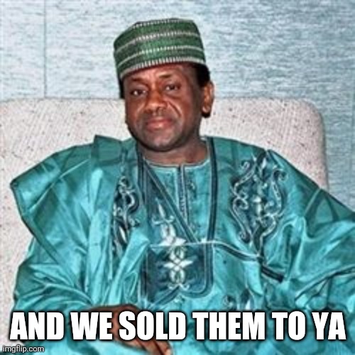 Nigerian Prince | AND WE SOLD THEM TO YA | image tagged in nigerian prince | made w/ Imgflip meme maker