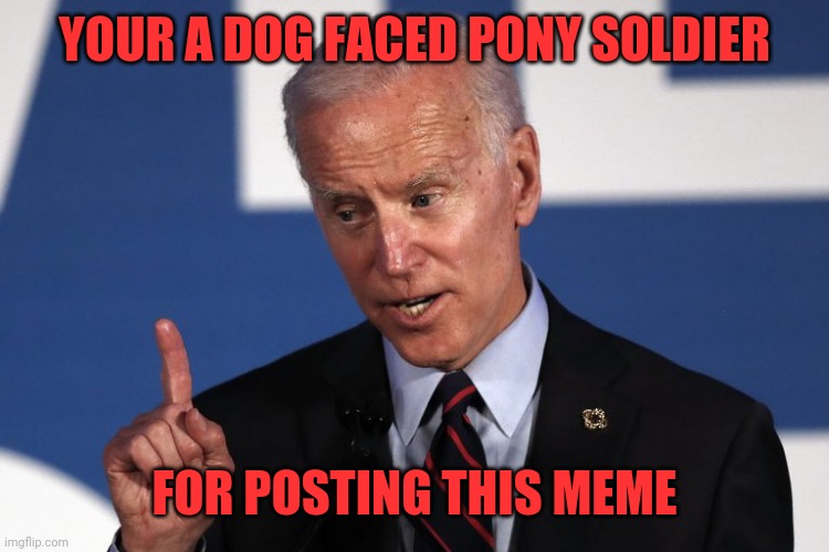 YOUR A DOG FACED PONY SOLDIER FOR POSTING THIS MEME | made w/ Imgflip meme maker