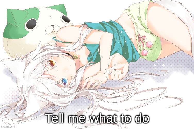 Now | Tell me what to do | made w/ Imgflip meme maker