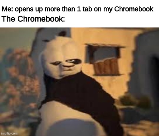 Im poor | The Chromebook:; Me: opens up more than 1 tab on my Chromebook | image tagged in funny,funny memes,dank memes,dank,relatable | made w/ Imgflip meme maker