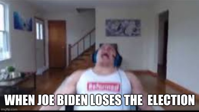 tyler1 scream | WHEN JOE BIDEN LOSES THE  ELECTION | image tagged in tyler1 scream | made w/ Imgflip meme maker