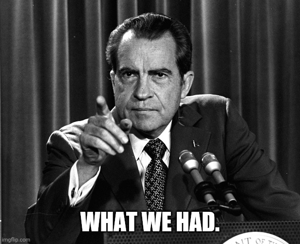 NIXON | WHAT WE HAD. | image tagged in nixon | made w/ Imgflip meme maker