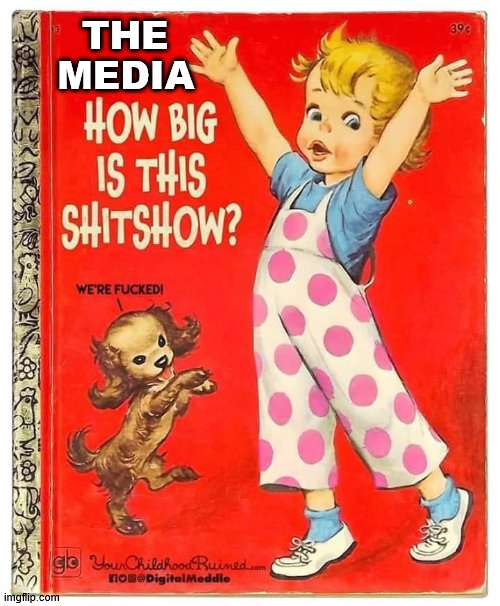 shitshow | THE MEDIA | image tagged in shitshow | made w/ Imgflip meme maker