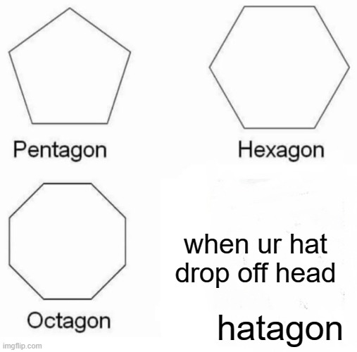 oof im almost bts(back to school) after weekend | when ur hat drop off head; hatagon | image tagged in funny | made w/ Imgflip meme maker