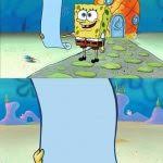 High Quality Spongebob scroll Blank Meme Template