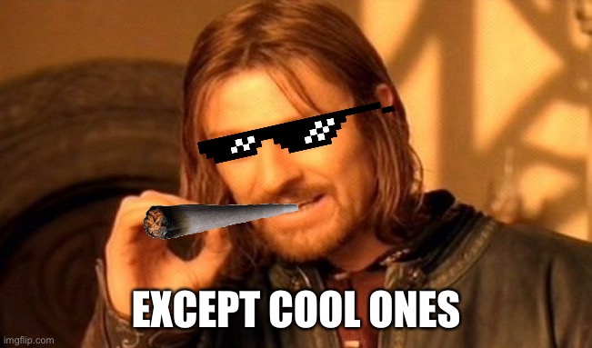 One Does Not Simply Meme | EXCEPT COOL ONES | image tagged in memes,one does not simply | made w/ Imgflip meme maker