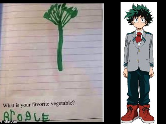 can you see the difference? | image tagged in mha,broccoli,oh wow are you actually reading these tags | made w/ Imgflip meme maker