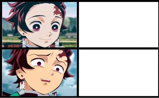 High Quality Tanjiro approval Blank Meme Template