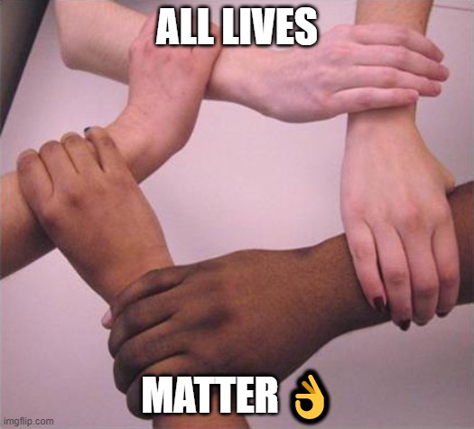 All lives matter  | ALL LIVES; MATTER 👌 | image tagged in all lives matter | made w/ Imgflip meme maker