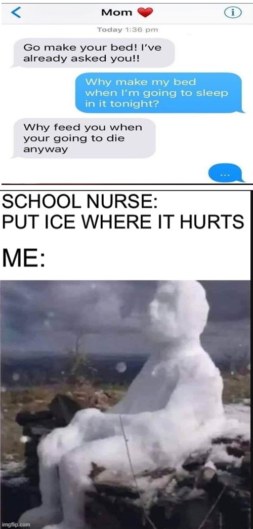 ice where it hurts | image tagged in blank white template | made w/ Imgflip meme maker