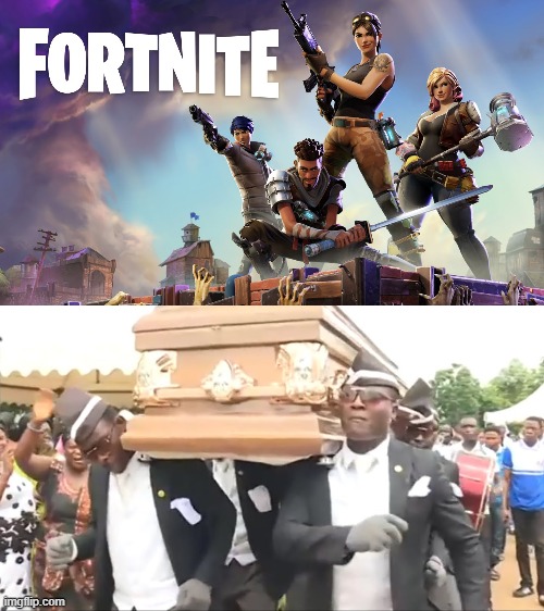 Fortnite is dead | image tagged in fortnite,coffin dance | made w/ Imgflip meme maker