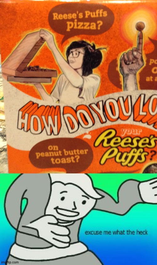 But why, why would you do that? | image tagged in excuse me what the heck,reese's puffs | made w/ Imgflip meme maker