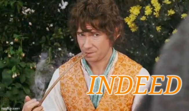 Bilbo Indeed | image tagged in bilbo indeed | made w/ Imgflip meme maker