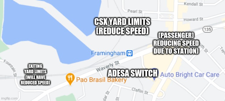 CSX YARD LIMITS (REDUCE SPEED); (PASSENGER) REDUCING SPEED DUE TO STATION); EXITING YARD LIMITS (WILL HAVE REDUCED SPEED); ADESA SWITCH | made w/ Imgflip meme maker