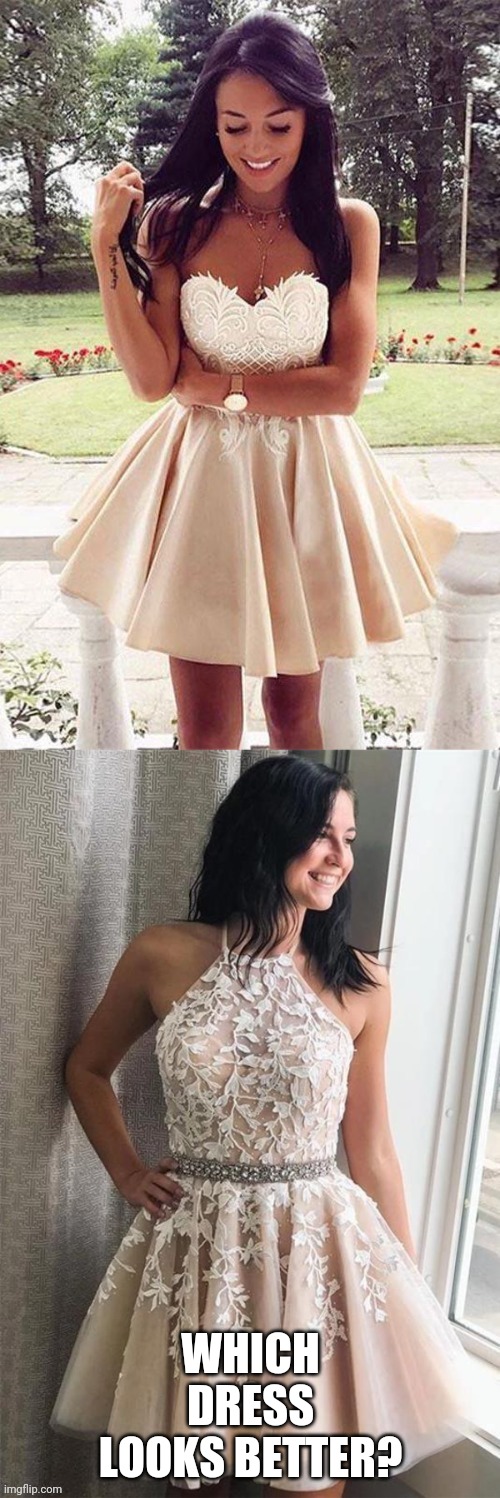 WHICH DRESS LOOKS BETTER? | made w/ Imgflip meme maker