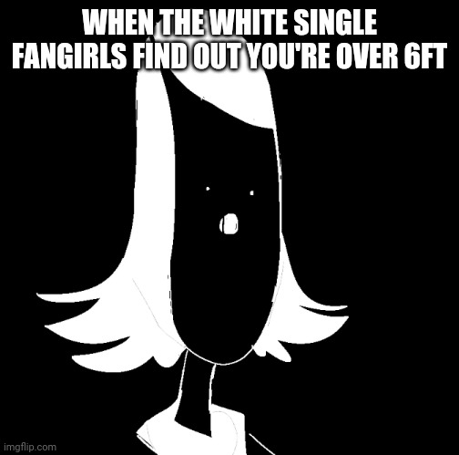 Bruh y those girls so picky about height (this isn't racist I'm white) | WHEN THE WHITE SINGLE FANGIRLS FIND OUT YOU'RE OVER 6FT | image tagged in surprised rouxls kaard | made w/ Imgflip meme maker