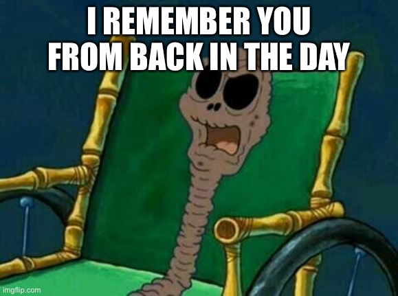 I remember  | I REMEMBER YOU FROM BACK IN THE DAY | image tagged in i remember | made w/ Imgflip meme maker