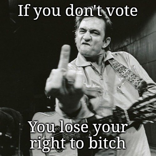 Vote or lose | If you don't vote; You lose your right to bitch | image tagged in vote,politics lol | made w/ Imgflip meme maker