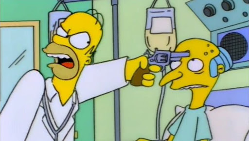 Homer Threatens Mr. Burns Blank Meme Template