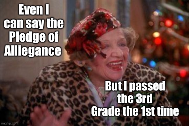 Even I can say the Pledge of Alliegance But I passed the 3rd Grade the 1st time | made w/ Imgflip meme maker