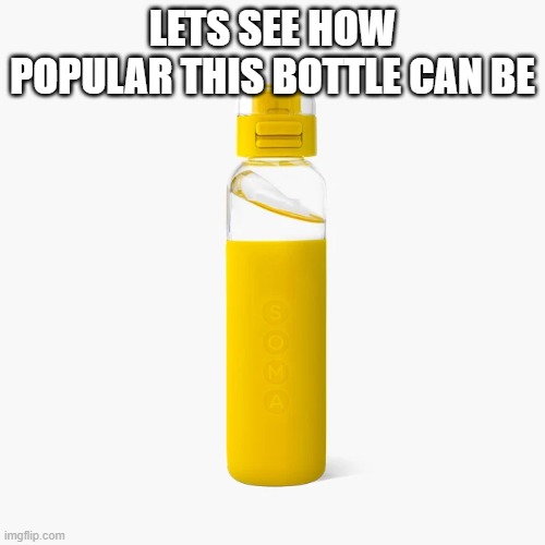 bottle | LETS SEE HOW POPULAR THIS BOTTLE CAN BE | image tagged in bottle,memes,popular | made w/ Imgflip meme maker