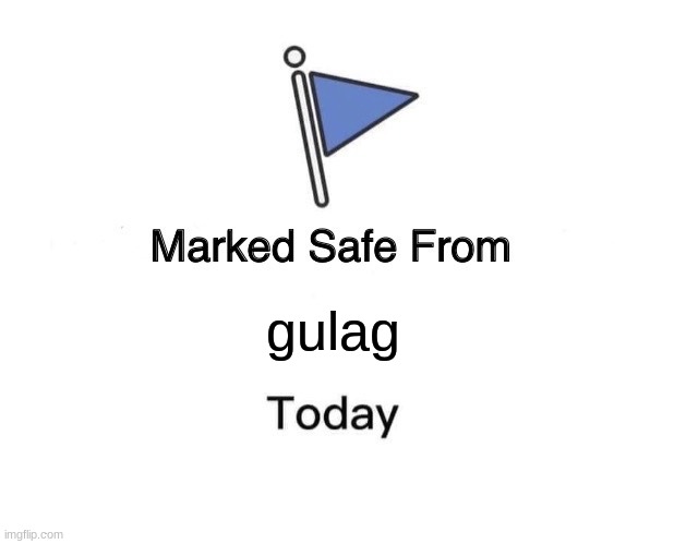 Marked Safe From Meme | gulag | image tagged in memes,marked safe from | made w/ Imgflip meme maker