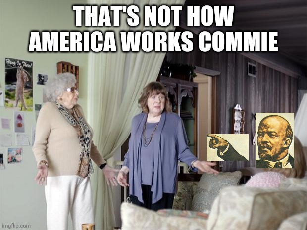 That's Not How Any Of This Works | THAT'S NOT HOW AMERICA WORKS COMMIE | image tagged in that's not how any of this works | made w/ Imgflip meme maker