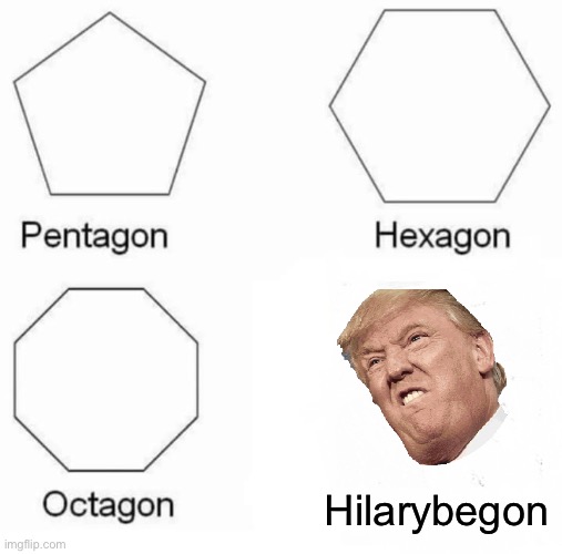 2019 election | Hilarybegon | image tagged in memes,pentagon hexagon octagon | made w/ Imgflip meme maker