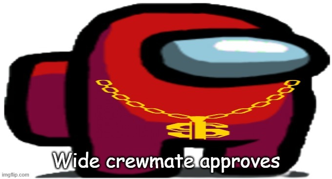 Wide crewmate approves | image tagged in wide crewmate approves | made w/ Imgflip meme maker