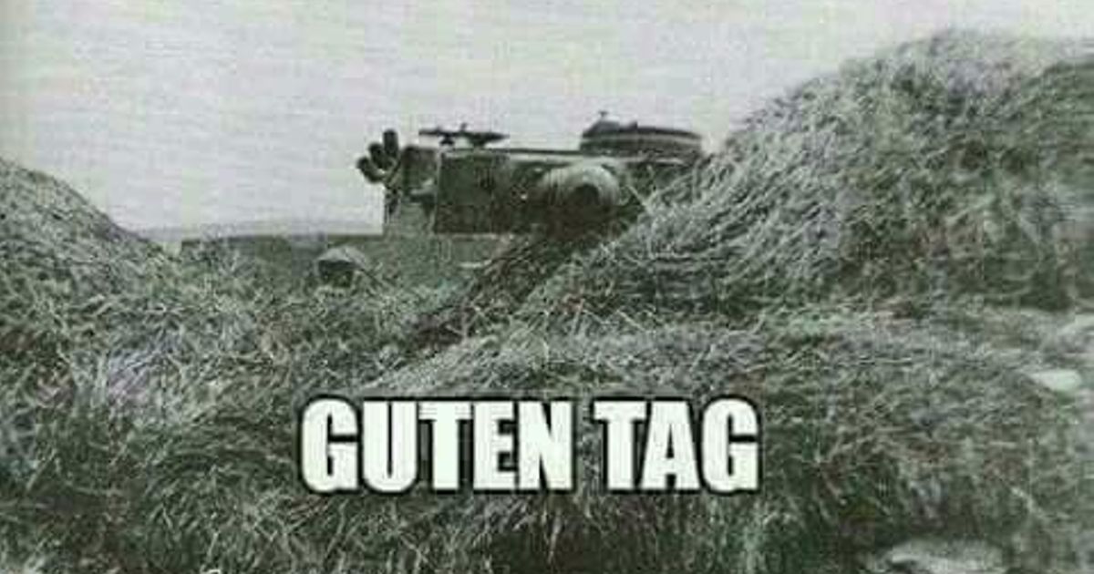 High Quality German guten tag tiger Blank Meme Template