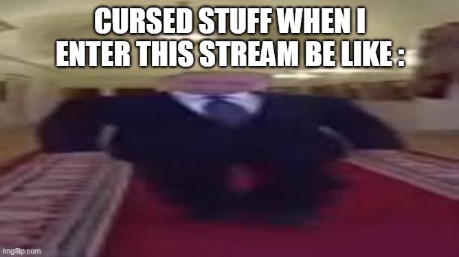 Im a part of it | CURSED STUFF WHEN I ENTER THIS STREAM BE LIKE : | made w/ Imgflip meme maker