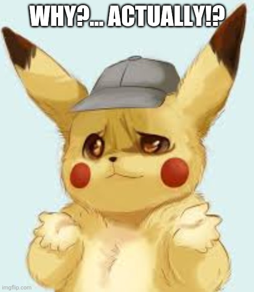 Pikachu shrug | WHY?... ACTUALLY!? | image tagged in pikachu shrug | made w/ Imgflip meme maker