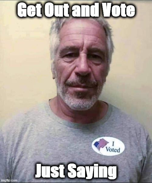 vote | Get Out and Vote; Just Saying | image tagged in vote | made w/ Imgflip meme maker