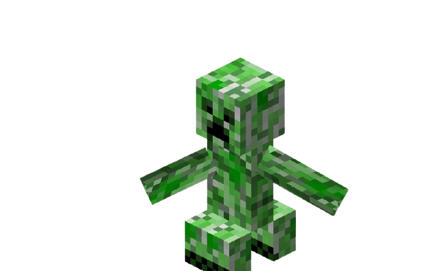 creeper with arms Blank Meme Template