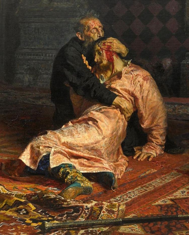 Ivan the Terrible and His Son Blank Meme Template