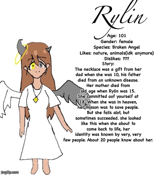 Rylin is probably the oldest oc I have. (For 8 months) | image tagged in ocs | made w/ Imgflip meme maker