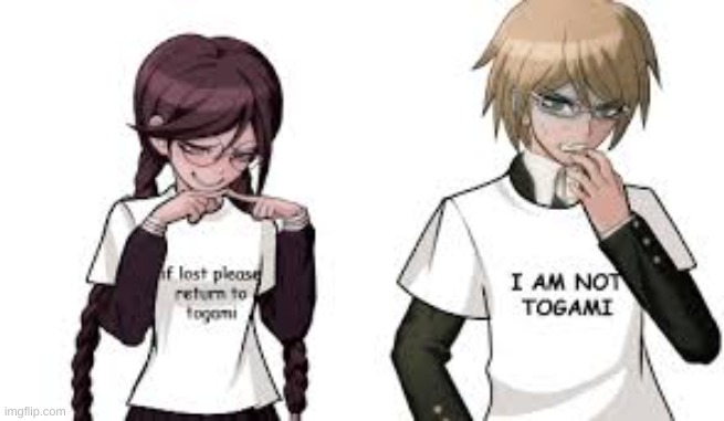 image tagged in danganronpa,not togami,if lost please return to togami | made w/ Imgflip meme maker