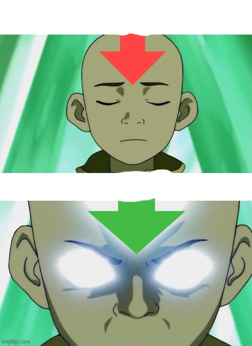 Aang Going Avatar State | image tagged in aang going avatar state | made w/ Imgflip meme maker