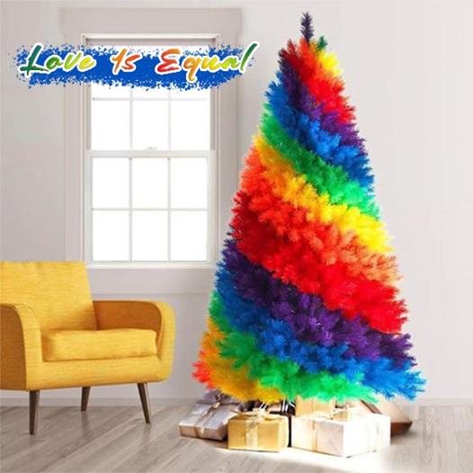 High Quality Love is Equal LGBTQ Christmas Tree Blank Meme Template
