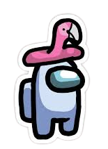 High Quality white crewmate with flamingo hat Blank Meme Template